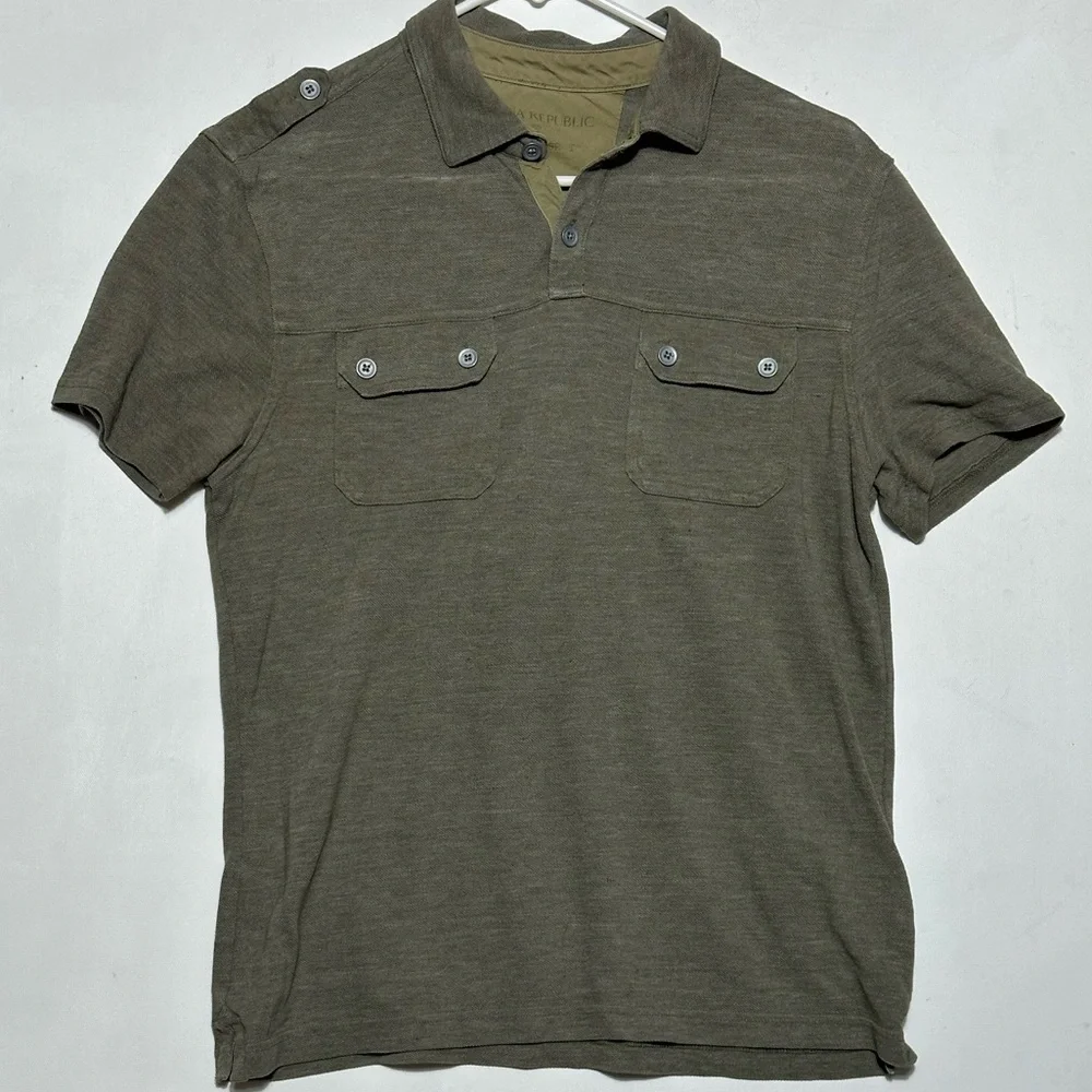 Banana Republic Dark Olive Polo Shirt